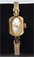 14k Gold Longines 17 Jewel Wrist Watch w/