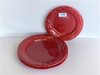 Longaberger Woven Traditions Tomato Plates