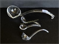 Group Of Four Assorted Glass Ladles