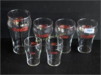 Six Assorted Coca-Cola Glasses