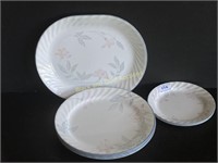 Corelle Pink Trio Plates And Platters