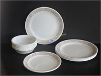 Corelle Woodland Brown Plates And Bowls