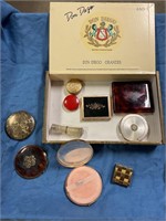 Don Diego box with assorted makeup items