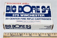20 ROUNDS WINCHESTER WESTERN BIG BORE 94 375
