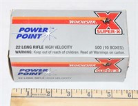 500 ROUNDS WINCHESTER SUPER-X 22LR HIGH VELOCITY