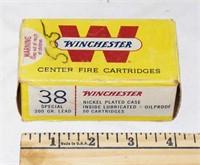50 ROUNDS WINCHESTER 38 SPECIAL 200GR LEAD