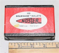 100 NOSLER SOLID BASE 7mm 162GR BOAT TAIL BULLETS