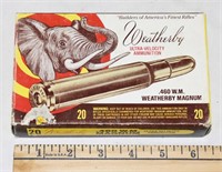 20 ROUNDS WEATHERBY 460 W.M. WBY MAG