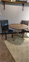 Vintage 42" Round Dining Table & 2 Chairs.