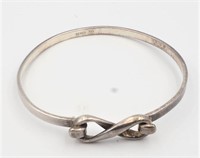 Sterling Silver Infinity Knot Bracelet 13 Grams