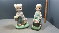 2 Large precious moments 14” tall