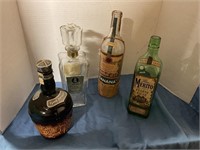 Assorted decanters/bottles