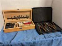 Assorted cutting tools and Craftsman pliers set