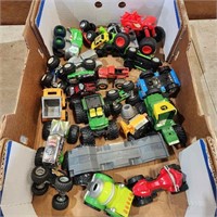 Various Plastic Toy Vehicles