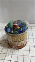 Tin Can full of marbles