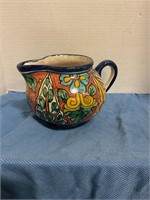 Hand painted decorative pitcher