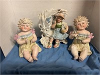 3 porcelain figures