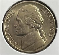 1938D Jefferson Nickel