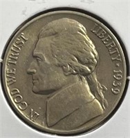 1939D Jefferson Nickel