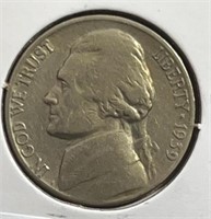 1939S Jefferson Nickel