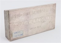 999+ Fine Silver 50 Tr. OZ. Engelhard Bar