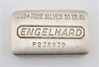 999+ Fine Silver 10 Tr. OZ. Engelhard Bar #3