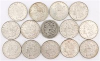 1882-O 14 Silver Morgan Dollars