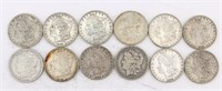1889 12 Silver Morgan Dollars