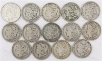 1892-O 14 Silver Morgan Dollars