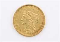 1852 US $2½ Liberty Head Gold Coin