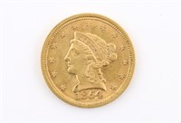 1854 US $2½ Liberty Head Gold Coin