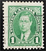 Canada 1937 George VI, 1 Cent Postage Stamp