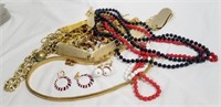 Group Lot of Assorted Jewelry & Gold-Tone Belts