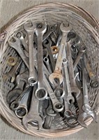 BASKET OF VARIOUS WRENCHES