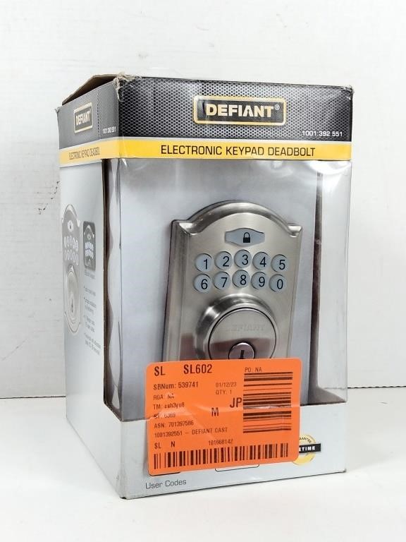 NEW Defiant Electric Keypad Deadbolt