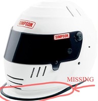 (READ),Simpson Jr. Speedway White Shark Helmet, L