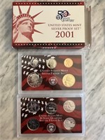 2001 PROOF COIN SET SILVER