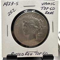 1923-S PEACE SILVER DOLLAR VAM 1C TOP 50 RARE