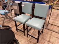 PAIR OF 24" FAUX LEATHER BAR STOOLS
