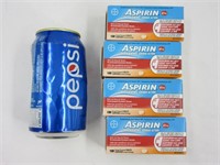 4 boites de comprimées Aspirin
