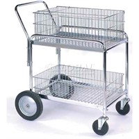 Wesco 2 Shelf  Wheeled (Wire) Metal Cart