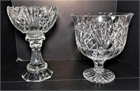 Crystal Pedestal Bowl and Compote