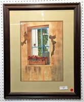 Audrey Signed Framed Watercolor