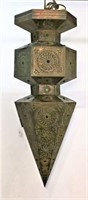 Punched Tin Obelisk Light Fixture