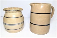 Stoneware Crock and Pitcher
