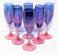 Iridescent Purple Champagne Glasses