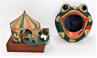 Frog Mirror and Musical Circus Carousel