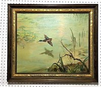 Marjorie Sharpe Duck Painting on Canvas