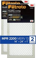 Filtrete 14x24x1 Air Filter, MPR 2200, MERV 13, H