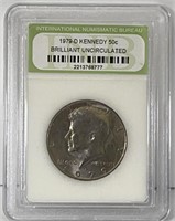 1979-D Kennedy 50cent Brilliant Uncirculated Coin